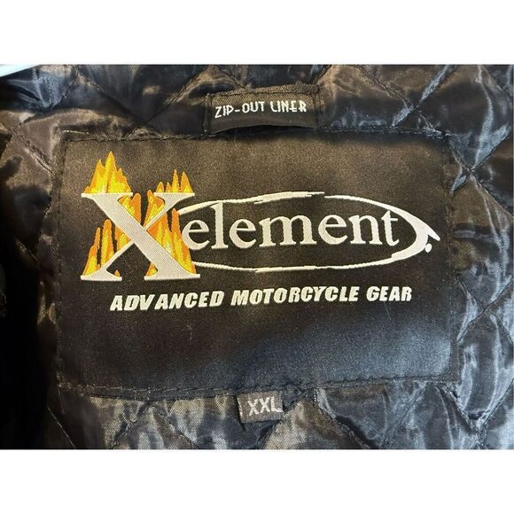 Xelement Advanced Motorcycle Gear Black Jacket Nylon Mesh Padded & Zipout Liner - Picture 8 of 16